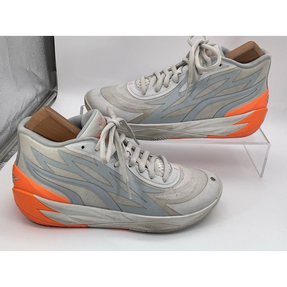 Puma Melo MB.02 'Gorangé' Grey Orange Shoes 02 Men's Size U.S 7.5